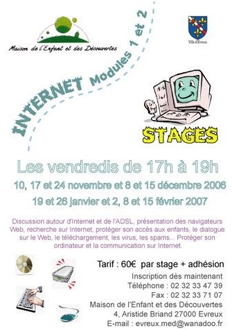 Affiche Stage Internet 2006