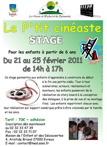Affiche Stage Petit Cinéaste 2010 2/2