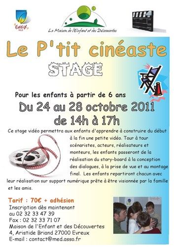 Affiche Stage Petit Cinéaste 2011