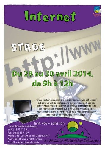 Affiche Stage Internet 2013